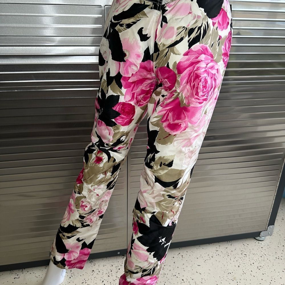 Gianfranco Ferre Silk Floral Pants 28 - Picture 8 of 14